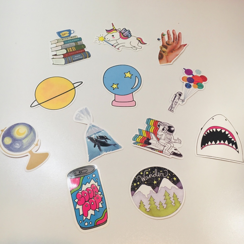 12Pack Waterproof VSCOAesthetic Astronomy Stickers